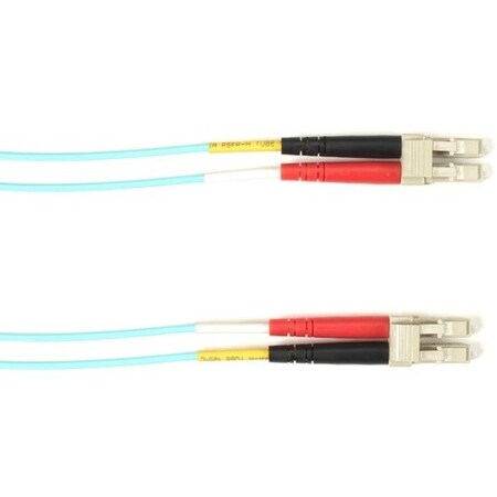 Black Box Om3 50-Micron Multimode Fiber Optic Patch Cable - Lszh, Lc-Lc, Aqua,  FOLZH10-015M-LCLC-AQ